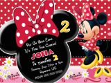 Red and Black Minnie Mouse Birthday Invitations Polka Dot Red Minnie Mouse Birthday Invitations with White
