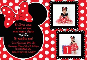 Red and Black Minnie Mouse Birthday Invitations Red and Black Minnie Mouse Invitations Templates Free