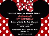 Red and Black Minnie Mouse Birthday Invitations Red Minnie Mouse Printable Invitation