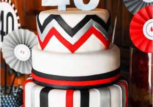 Red and Silver Birthday Decorations Black Red and Silver 40th Birthday Party for Him