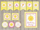 Red and Yellow Happy Birthday Banner Banner Idea White Circle with orange and Pink Letters On