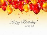 Red and Yellow Happy Birthday Banner Beautiful Happy Birthday Header with Realistic Red Air