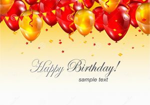 Red and Yellow Happy Birthday Banner Beautiful Happy Birthday Header with Realistic Red Air