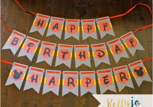 Red and Yellow Happy Birthday Banner Black and White Chevron Red and Yellow Happy Birthday Banner