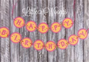 Red and Yellow Happy Birthday Banner Pink Yellow Happy Birthday Banner