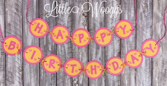 Red and Yellow Happy Birthday Banner Pink Yellow Happy Birthday Banner