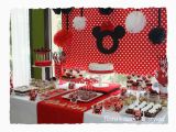 Red Black and White Birthday Decorations 90 Minnie Mouse Party Supplies Red and Black Minnie