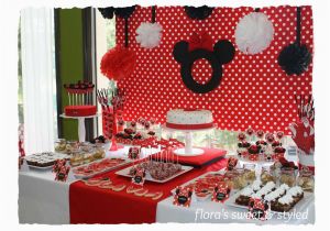 Red Black and White Birthday Decorations 90 Minnie Mouse Party Supplies Red and Black Minnie
