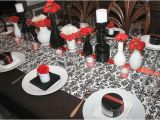 Red Black and White Birthday Decorations A Farewell Dinner Party Black White Red