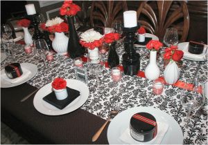 Red Black and White Birthday Decorations A Farewell Dinner Party Black White Red
