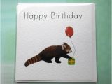 Red Panda Birthday Card Cute Red Panda Birthday Card by Squishyscribbles On Etsy