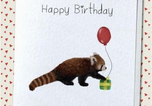 Red Panda Birthday Card Cute Red Panda Birthday Card