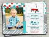 Red Wagon Birthday Invitations Little Red Wagon Birthday Invitation Red Wagon Birthday