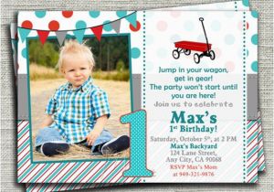 Red Wagon Birthday Invitations Little Red Wagon Birthday Invitation Red Wagon Birthday