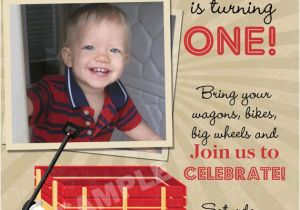 Red Wagon Birthday Invitations Little Red Wagon Birthday Party Invitations Printable by