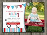 Red Wagon Birthday Invitations Printable Red Wagon Birthday Invitation Radio Flyer