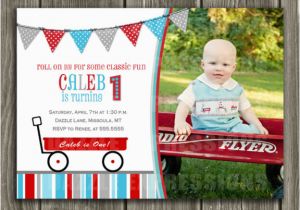 Red Wagon Birthday Invitations Printable Red Wagon Birthday Invitation Radio Flyer