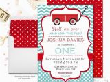 Red Wagon Birthday Invitations Red Wagon Birthday Invitations Birthday Invitations for Boys