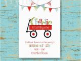 Red Wagon Birthday Invitations Red Wagon Party Printable Party Invitations I Design You