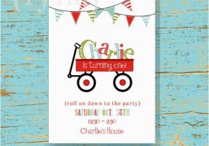 Red Wagon Birthday Invitations Red Wagon Party Printable Party Invitations I Design You