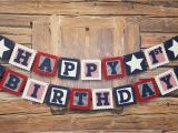 Red White and Blue Happy Birthday Banner Red White and Blue Happy Birthday Banner Star Red White and