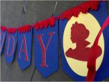 Red White and Blue Happy Birthday Banner Snow White Blue and Red Happy Birthday Banner