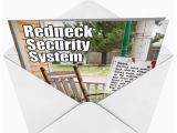 Redneck Birthday Cards Redneck Security System Funny Birthday Greeting Card