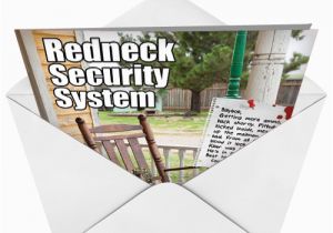Redneck Birthday Cards Redneck Security System Funny Birthday Greeting Card