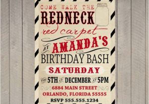 Redneck Birthday Invitations Redneck Red Carpet Birthday Invitation Duck by