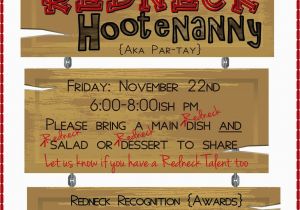 Redneck Birthday Invitations Sublime Living Family Redneck Hootenanny Party Planning