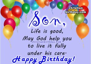 Religious Birthday Cards for son Spiritual Birthday Quotes for A son Christian Birthday