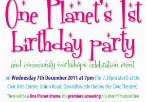 Reminder Birthday Invitation First Birthday Party Reminder Oneplanetcommunityprojects