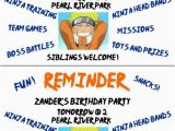 Reminder Birthday Invitation Naruto themed Birthday Party