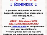 Reminder Birthday Invitation Reminder for Birthday Invitation Photos Ebookzdb Com