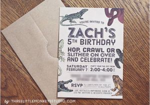 Reptile Birthday Invitations Printable Free A Reptiles Amphibians Birthday Party Three Little