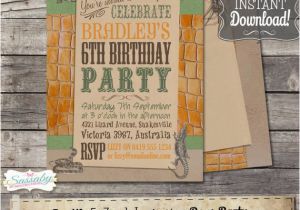 Reptile Birthday Invitations Printable Free Reptile Invitation Instant Download Editable by