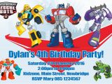 Rescue Bots Birthday Invitations Personalised Transformers Rescue Bots Invitations