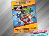 Rescue Bots Birthday Invitations Rescue Bots Birthday Invitation