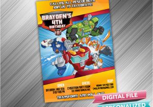 Rescue Bots Birthday Invitations Rescue Bots Birthday Invitation