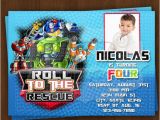 Rescue Bots Birthday Invitations Rescue Bots Invitation Rescue Bots Birthday Invitations