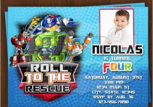 Rescue Bots Birthday Invitations Rescue Bots Invitation Rescue Bots Birthday Invitations