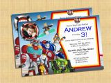 Rescue Bots Birthday Invitations Transformers Rescue Bots Invitation Printable Diy by