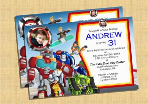 Rescue Bots Birthday Invitations Transformers Rescue Bots Invitation Printable Diy by