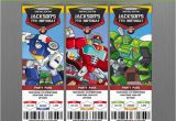 Rescue Bots Birthday Invitations Transformers Rescue Bots Ticket Invitations Instant