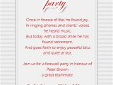 Retirement and Birthday Party Invitation Wording Retirement Party Invitation Wording Ideas and Samples