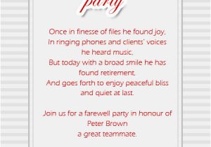 Retirement and Birthday Party Invitation Wording Retirement Party Invitation Wording Ideas and Samples