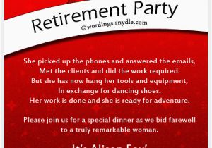 Retirement and Birthday Party Invitation Wording Retirement Party Invitation Wording Ideas and Samples