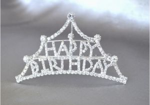 Rhinestone Birthday Girl Tiara Happy Birthday Head Comb Tiara with Rhinestones Birthday Girl