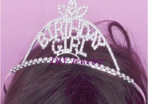 Rhinestone Birthday Girl Tiara Rhinestone Happy Birthday Girl Tiara Bridal Wedding Prom