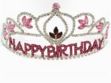 Rhinestone Birthday Girl Tiara Rhinestone Tiara Birthday Crown Pink by Fliesinthebuttermilk